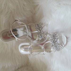 Badgley Mischka strappy rhinestone sandals, size 10M